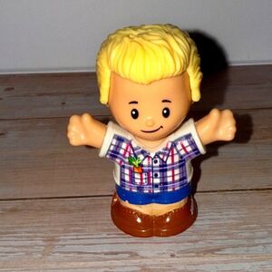 Fisher-Price Little People Boy Kids OS Multi Excellent Plaid Shirt HMJ60
